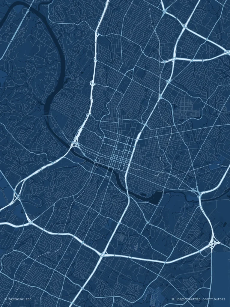 Map of Austin, Texas