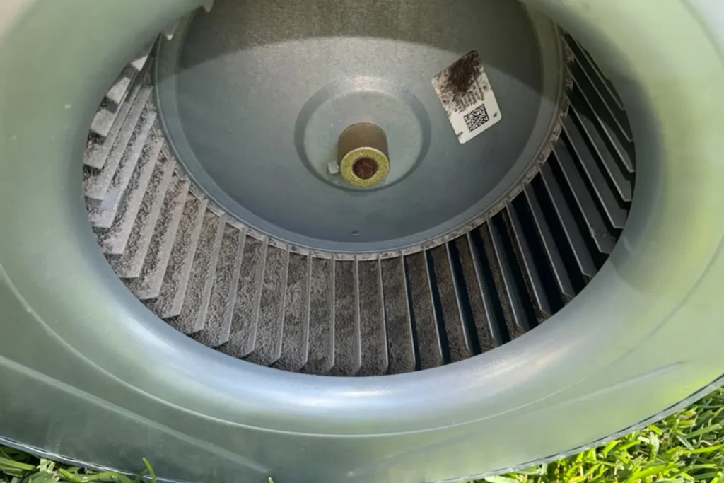 Blower wheel after cleaning – Blower Motor Cleaning