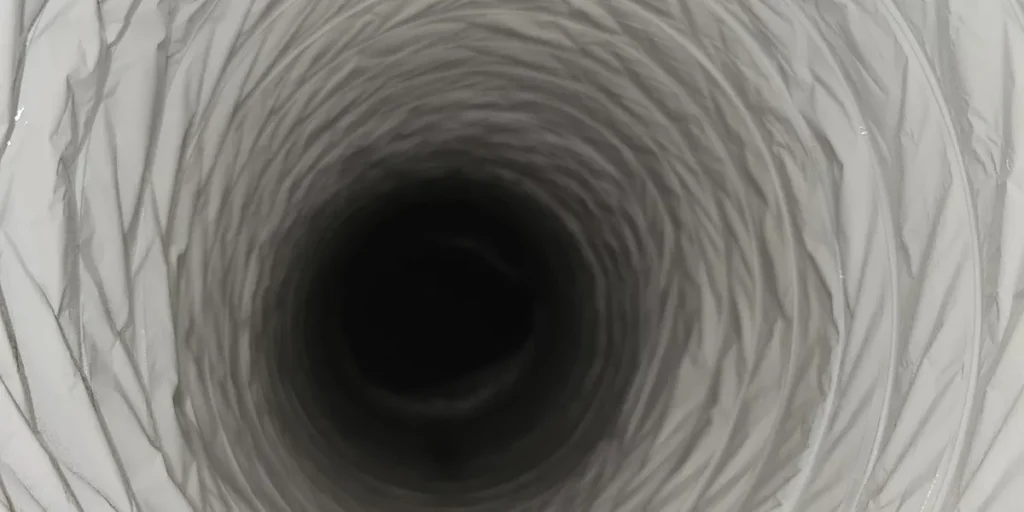 Clean flexible air duct after cleaning