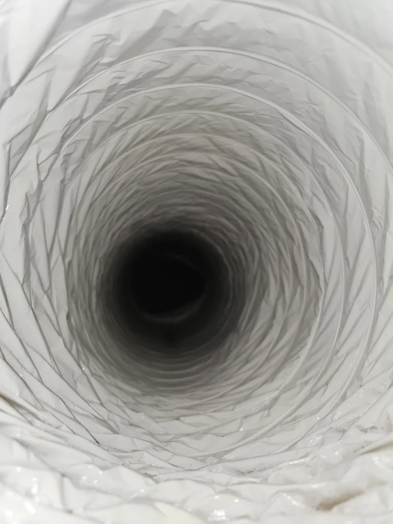 Clean flexible air duct after spring duct cleaning