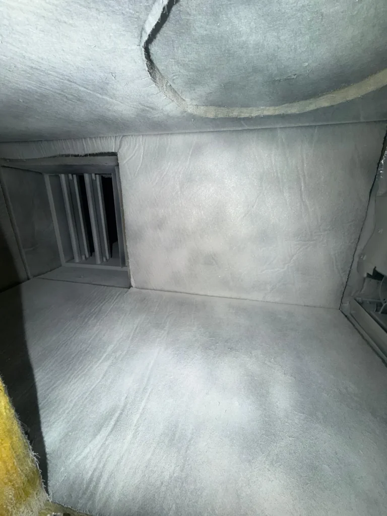 Clean supply plenum after air duct cleaning