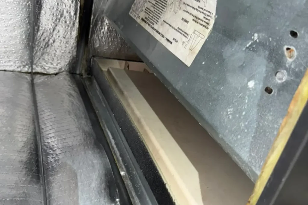 Inside the furnace cabinet – Furnace Cleaning