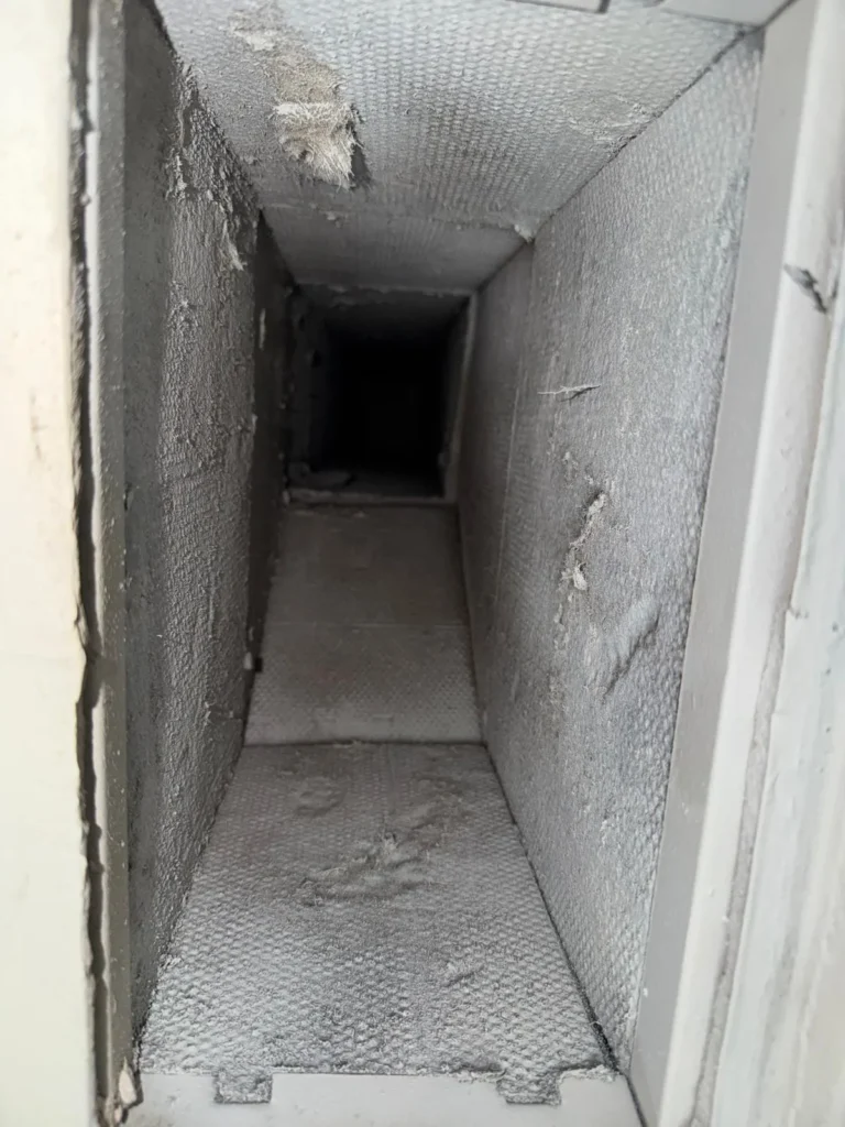 Narrow supply duct run inside a home system (Pflugerville area)