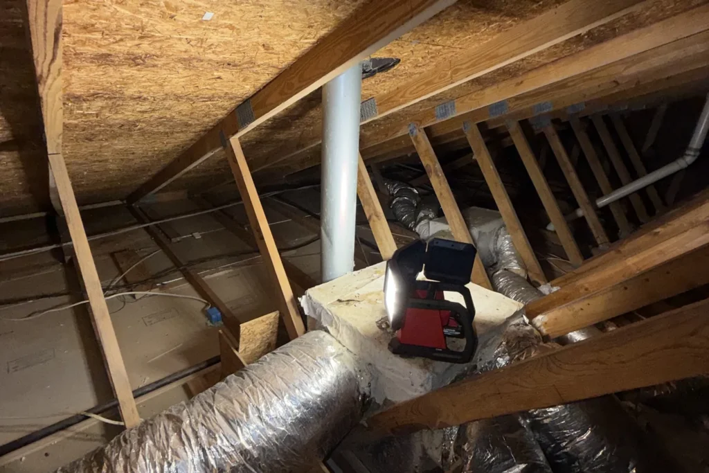 Penetrations in the attic floor – Air Sealing